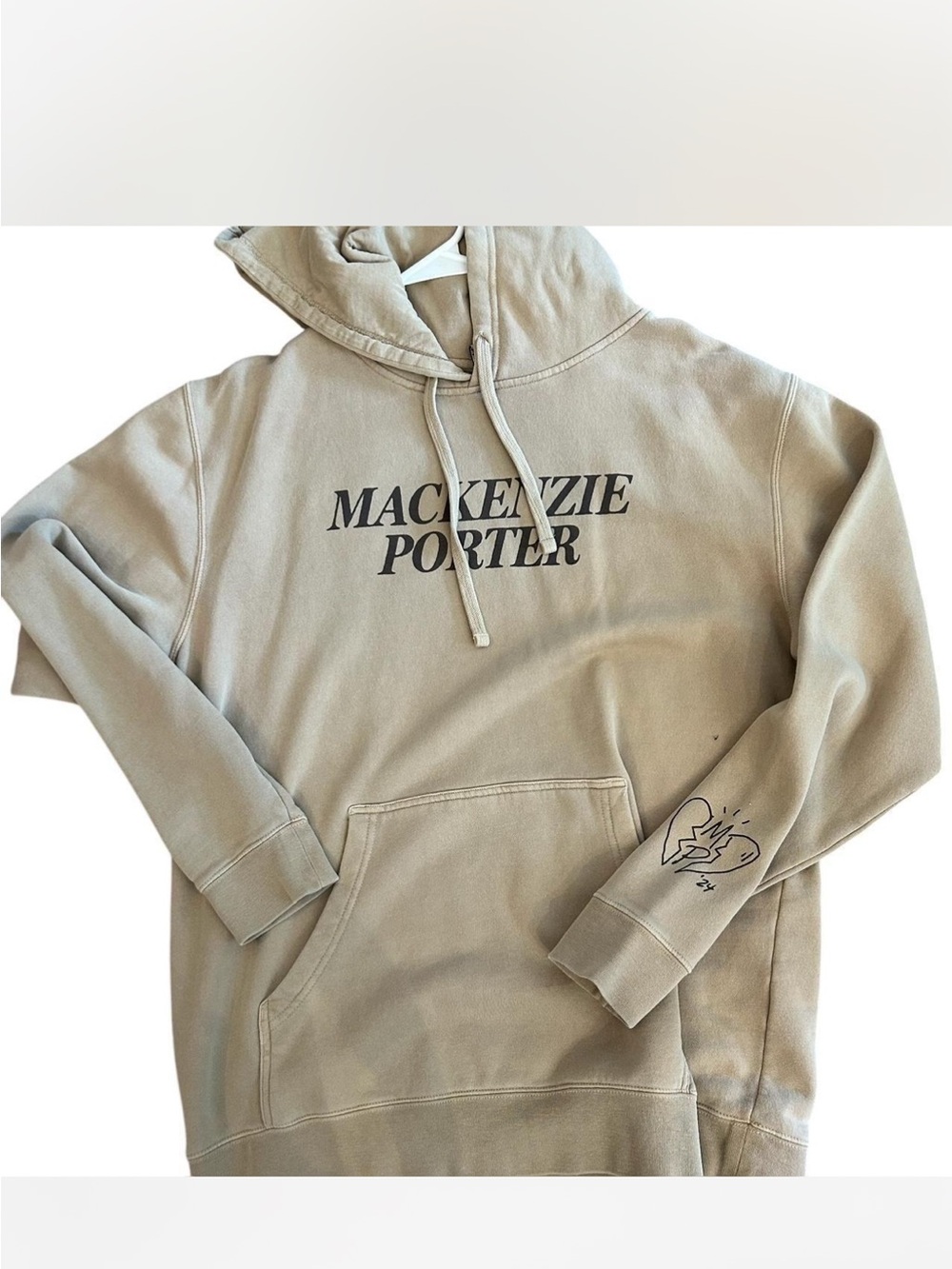 Independent Trading Co. Beige Dyed Hoodie Mackenzie porter